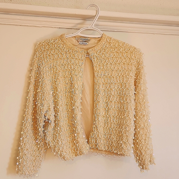 SIMPSON’S St. Regis Room Vintage Sequin Cardigan - Picture 1 of 5